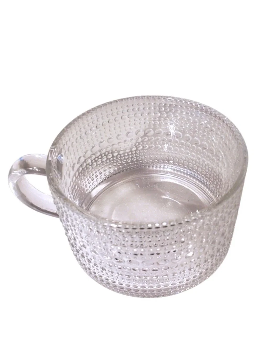 14oz. Vintage Style Glass Coffee Mug with Golden Spoon and Bamboo Lid